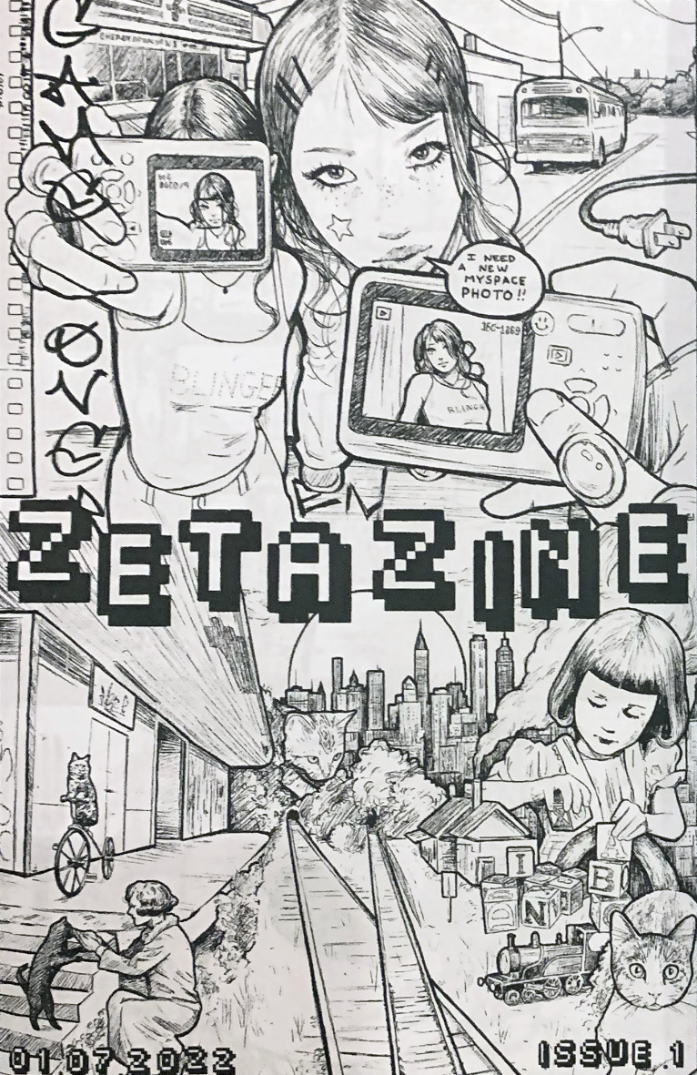 Cover art for Zeta Zine #1 by Zeta Paul